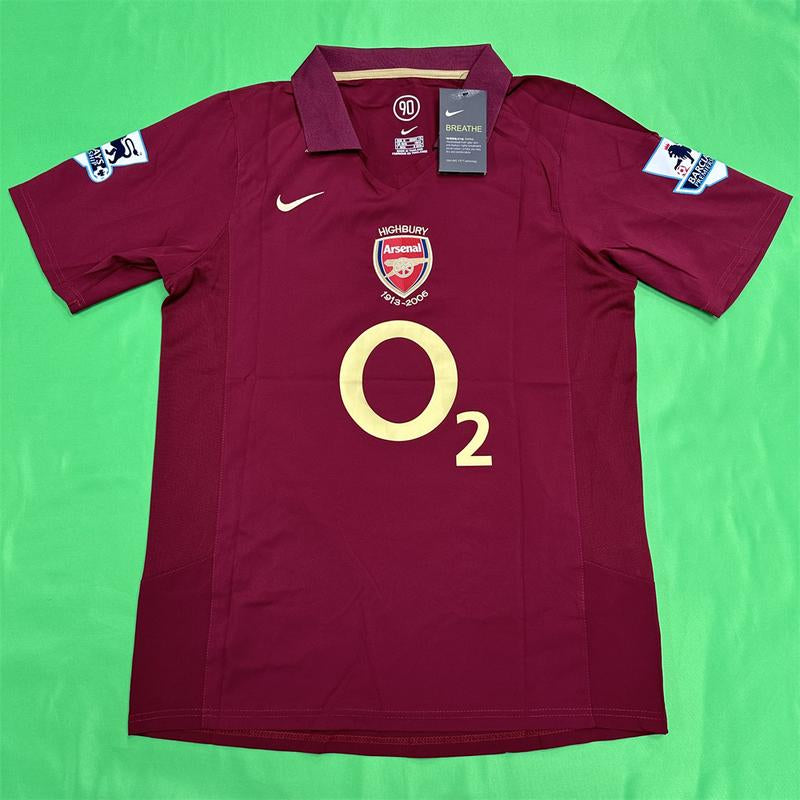 Nike Arsenal Commemorative Retro Red Short Sleeve Top - Thierry Henry No. 14 Soccer Jersey, Quick Drying