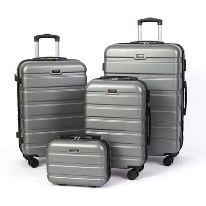 4 Piece Luggage Sets ABS Hardshell Durable Suitcase, Spinner Wheel, Lightweight TSA Lock, 20/24/28 Inch